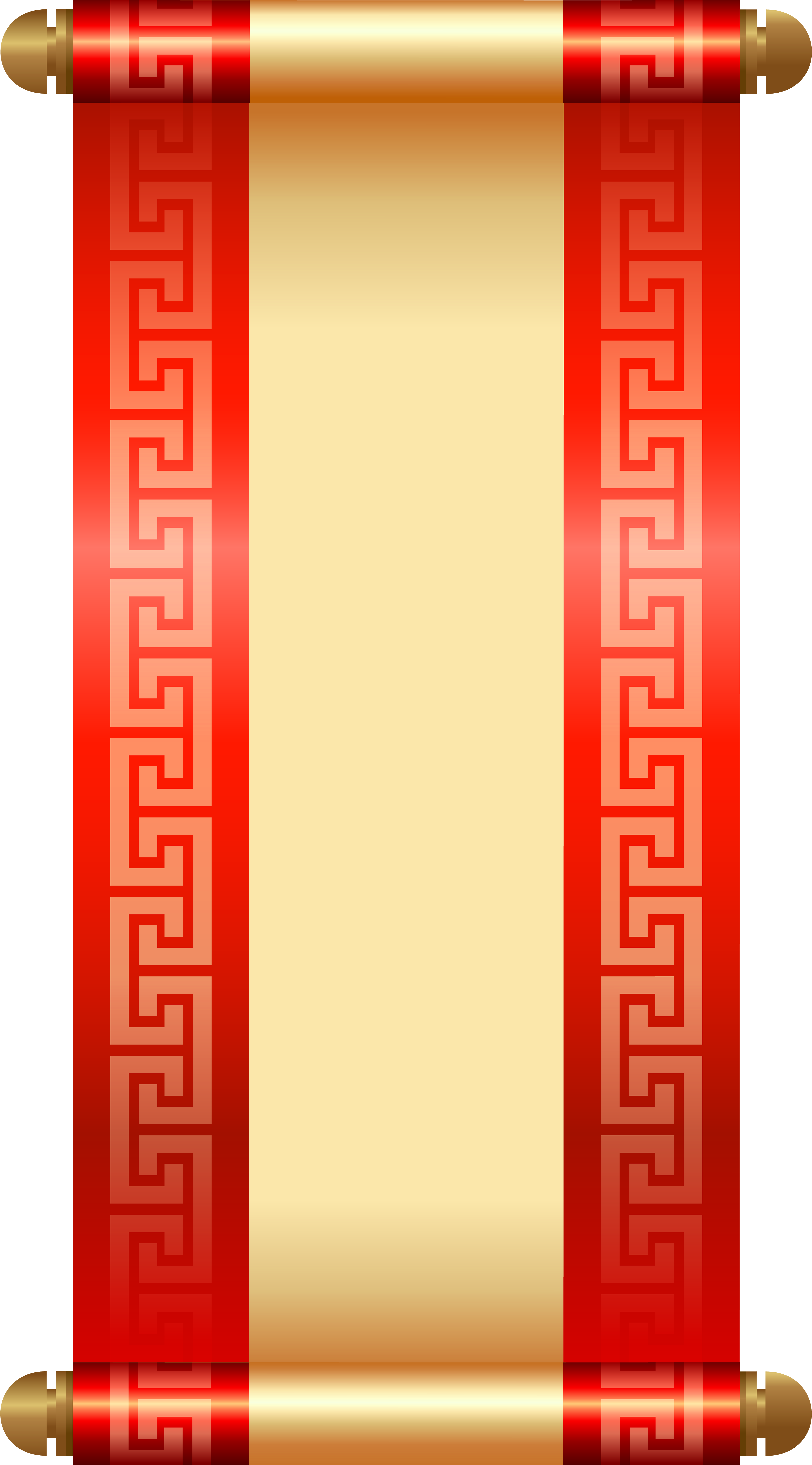 Download Transparent Chinese Scroll Png Clip Art - Chinese Scroll