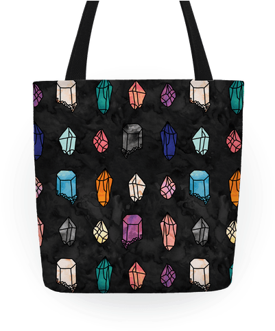 Watercolor Crystal Pattern Tote - Tote Bag (484x484), Png Download