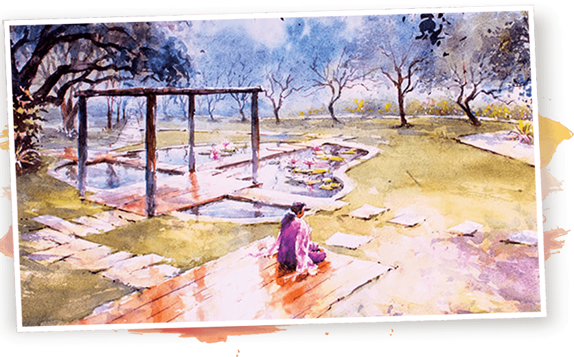 The Garden Of Surprise - Painting (836x520), Png Download