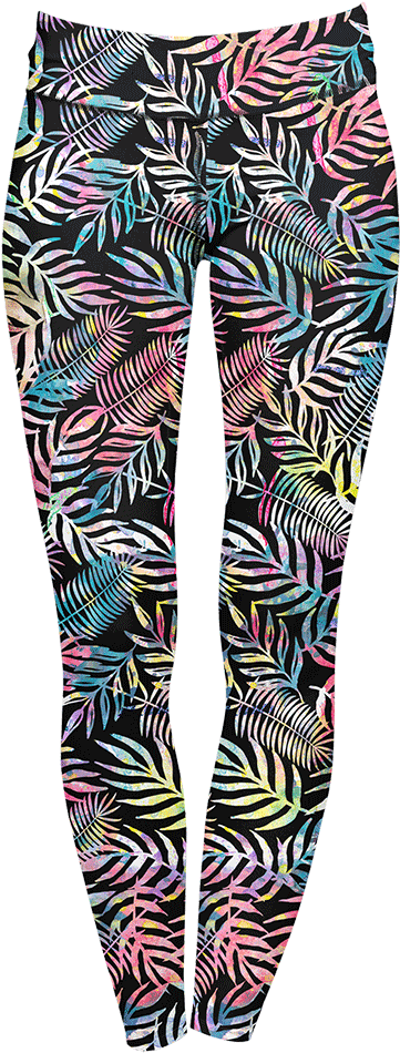 Rainbow Jungle Leggings - Leggings (960x960), Png Download