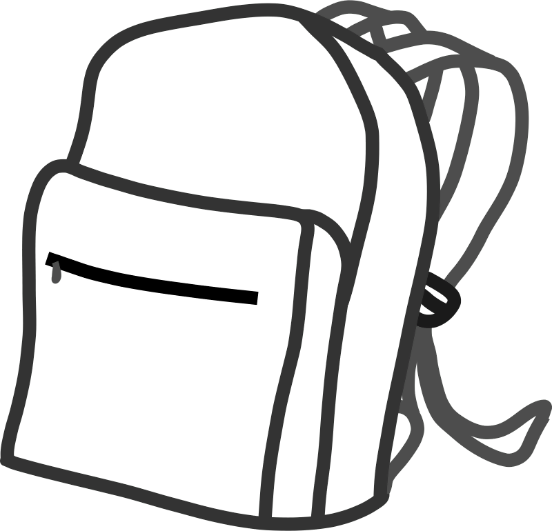 A Bag - Bag Clipart Black And White (800x770), Png Download