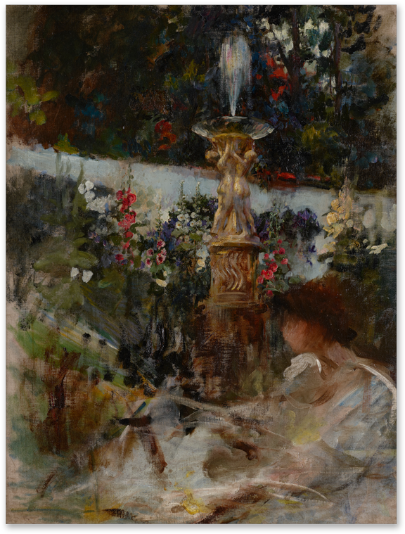 Reading In The Garden, C - Conifer (800x800), Png Download