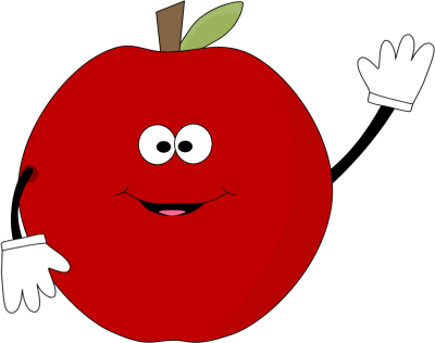 Jpg Freeuse Stock Clipart Smiley Face Red - Apple Fruit With Face (400x316), Png Download