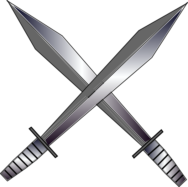 Cross Swords Clip Art At Clker - Sword Clip Art (600x598), Png Download