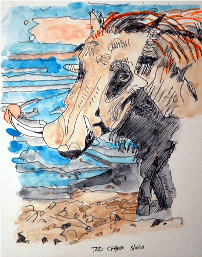 Watercolor Animal - Sketch (700x500), Png Download