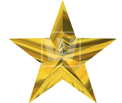 Golden Star - Weihnachtsbaum-deckel: Goldener Stern Postkarte (550x366), Png Download