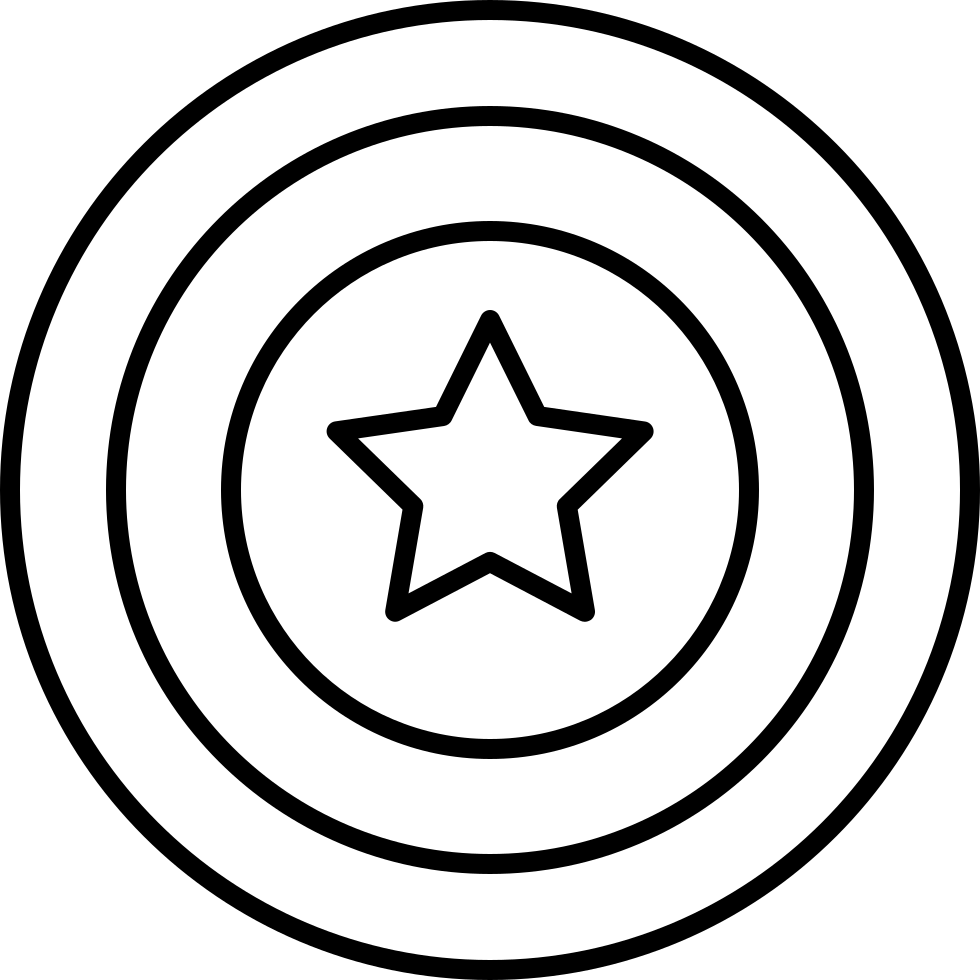 Captain America - - Dibujo De Escudo De Capitan America (980x980), Png Download