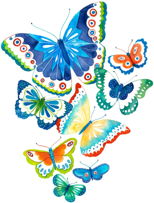 Papillons - Butterfly Art (600x763), Png Download