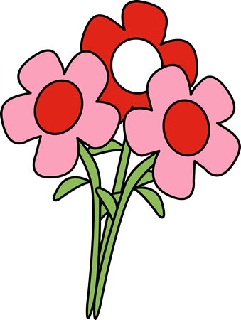 At Getdrawings Com Free For Personal Use - Valentine's Day Flowers Clip Art (339x450), Png Download