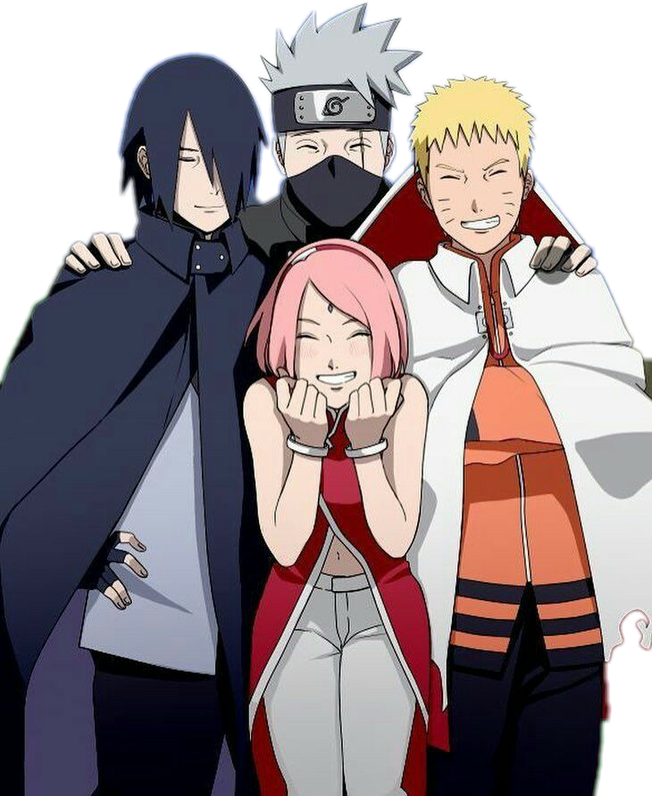 Report Abuse - Naruto And Sasuke And Sakura And Kakashi (730x890), Png Download