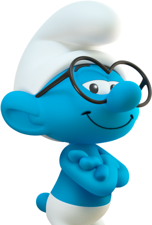 Brainy Smurf Png Image - Brainy Smurf (592x825), Png Download