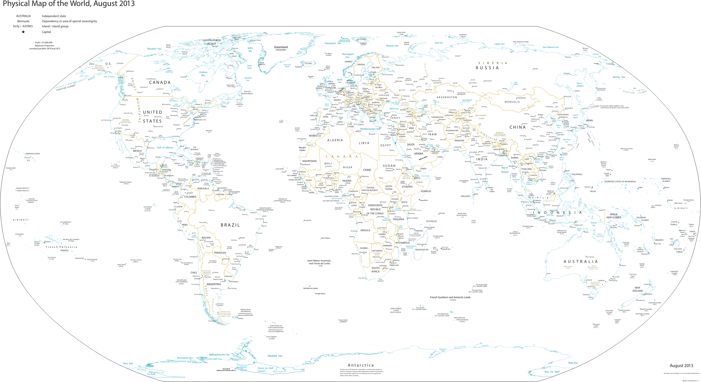 This Free Icons Png Design Of Cia World Fact Book Physical (2284x1245), Png Download