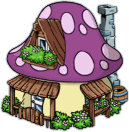 Mushroom Clipart Smurf (418x428), Png Download
