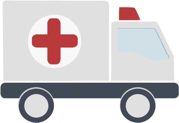 Ambulance Icon - Ambulance Flat Design Png (800x604), Png Download