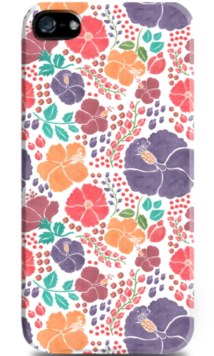 The Autumn Hedgehog - Scattered Flowers Shower Curtain - 71" By 74" (300x500), Png Download