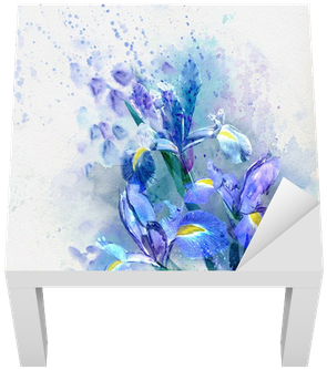 Watercolor Iris Background (400x400), Png Download