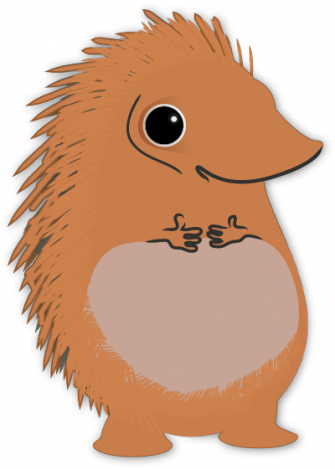 A Hedgehog - Cartoon (335x469), Png Download