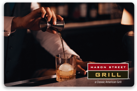 Mason Street Grill Dining Bartender Gift Card (550x378), Png Download