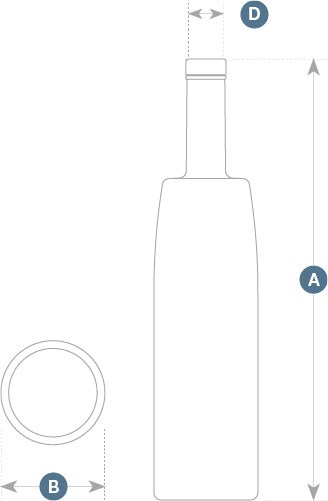 Technical Description - Glass Bottle (328x501), Png Download