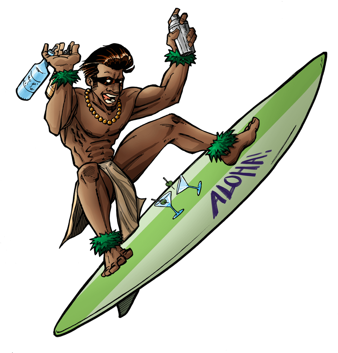 Hawaiian Bartender - Odd 13 Hawaiian Bartender (1200x1200), Png Download