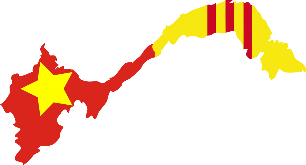 South Vietnam Flag Map (1024x553), Png Download
