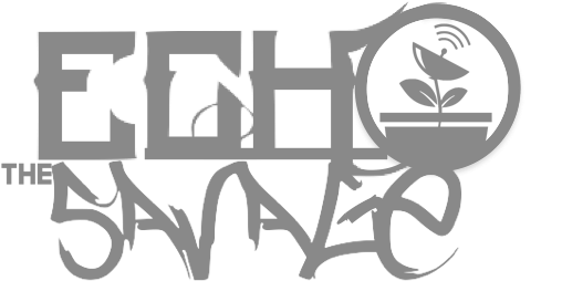 Echo The Savage Logo Grey Copy - Portable Network Graphics (555x371), Png Download