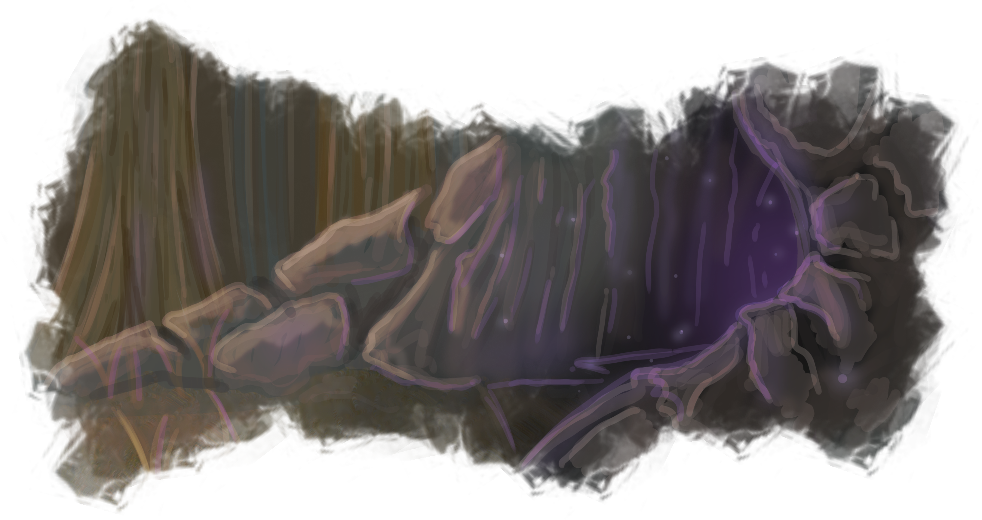 Image Library Library The Amethyst Cave Even In Depths - Drawing (3266x1732), Png Download
