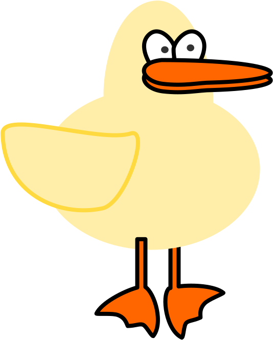 Duck Clipart Silly - Silly Duck (800x800), Png Download