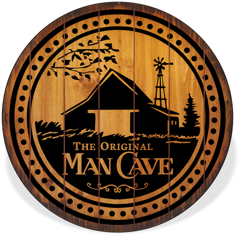 Original Man Cave Barrel Top Sign - Seal Of Oklahoma City Hd (498x476), Png Download