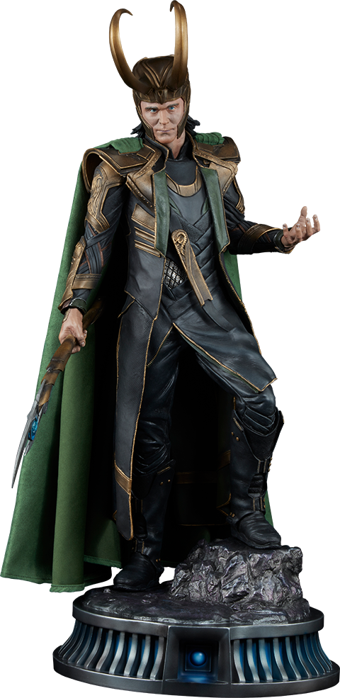 Loki Premium Format™ Figure - Avengers - Loki Premium Format Statue Figure - Sideshow (480x985), Png Download