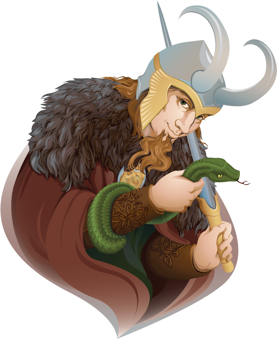 Traditional Loki Illustration - Traditional Loki (956x1170), Png Download