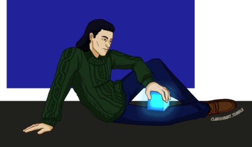 I Saw A Post Made By @veliseraptor About Art Of Loki - Sitting (500x292), Png Download