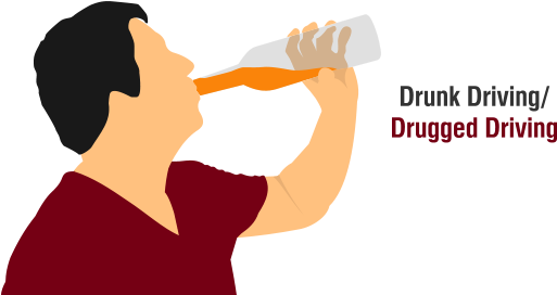 Drunk Driving / Drugged Driving Truck Driver - Driving (544x281), Png Download