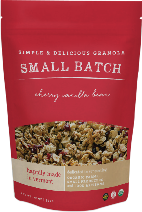 Cherry Vanilla Bean - Small Batch Organics Granola, Toasted Coconut Ginger (746x900), Png Download