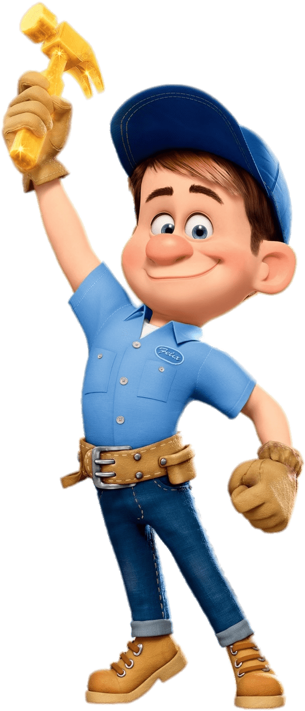 Fix It Felix Holding Hammer In The Air - Felix Ralph El Demoledor (857x1454), Png Download