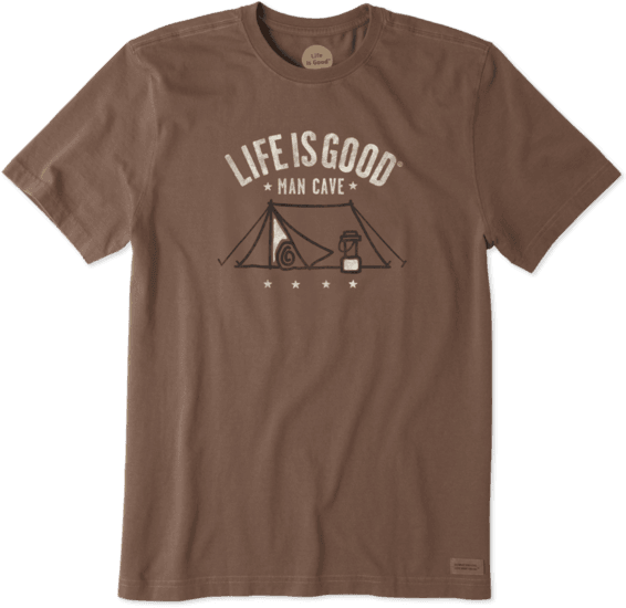 Men's Man Cave Crusher Tee - Life Is Good T Shirt Drummer (570x570), Png Download