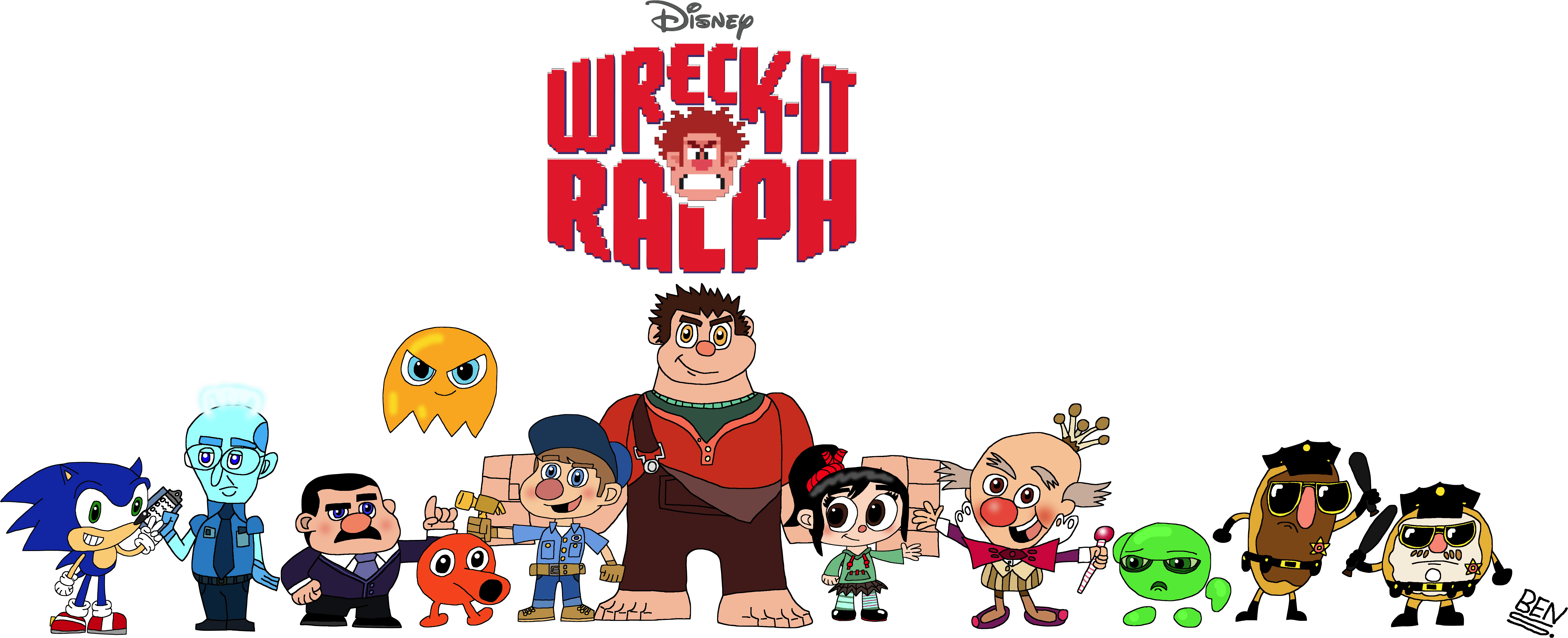 Wreck It Ralph Cartoon (7000x2871), Png Download