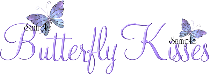 Kiss Clipart The Word - Lettering Of Word Butterfly (700x250), Png Download