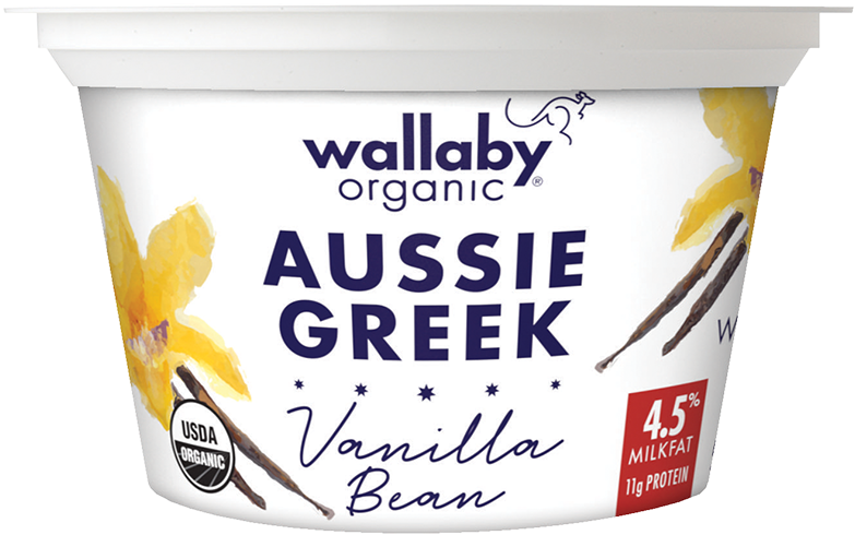 Wallaby Vanilla Bean Organic Whole Milk Greek Yogurt - Wallaby Greek Yogurt Vanilla Bean (800x507), Png Download