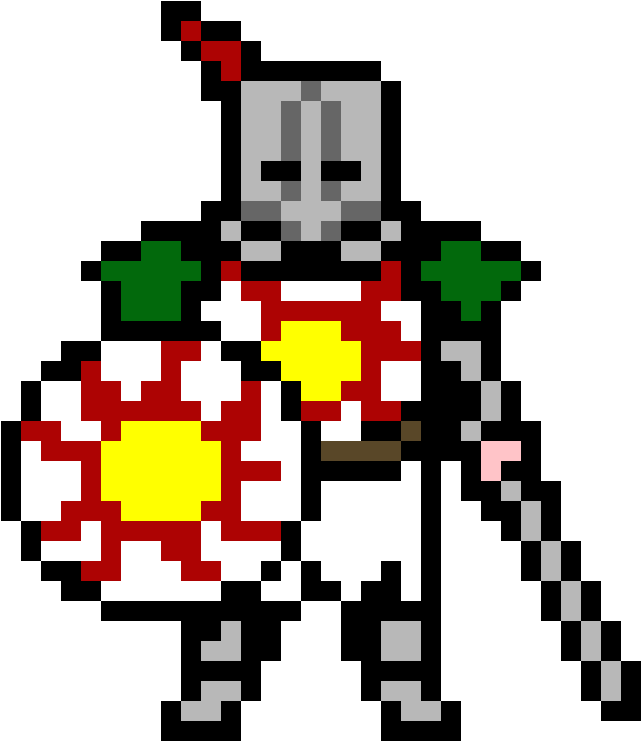 Solaire - Dark Souls Solaire Pixel Art (720x780), Png Download