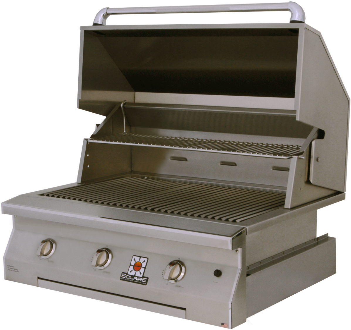 Solaire 36 Inch Grill, Built In, Front View, Hood Up, - Solaire 42 Inch Built-in All Infrared Propane Gas Grill (1280x1152), Png Download