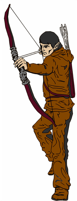 Archer, Bowman, Elf, Fantasy, Slayer, Man - Dp Gif Tengkorak Senjata (320x640), Png Download
