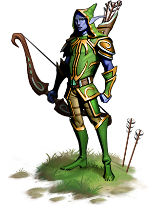 Elves Archer (312x423), Png Download
