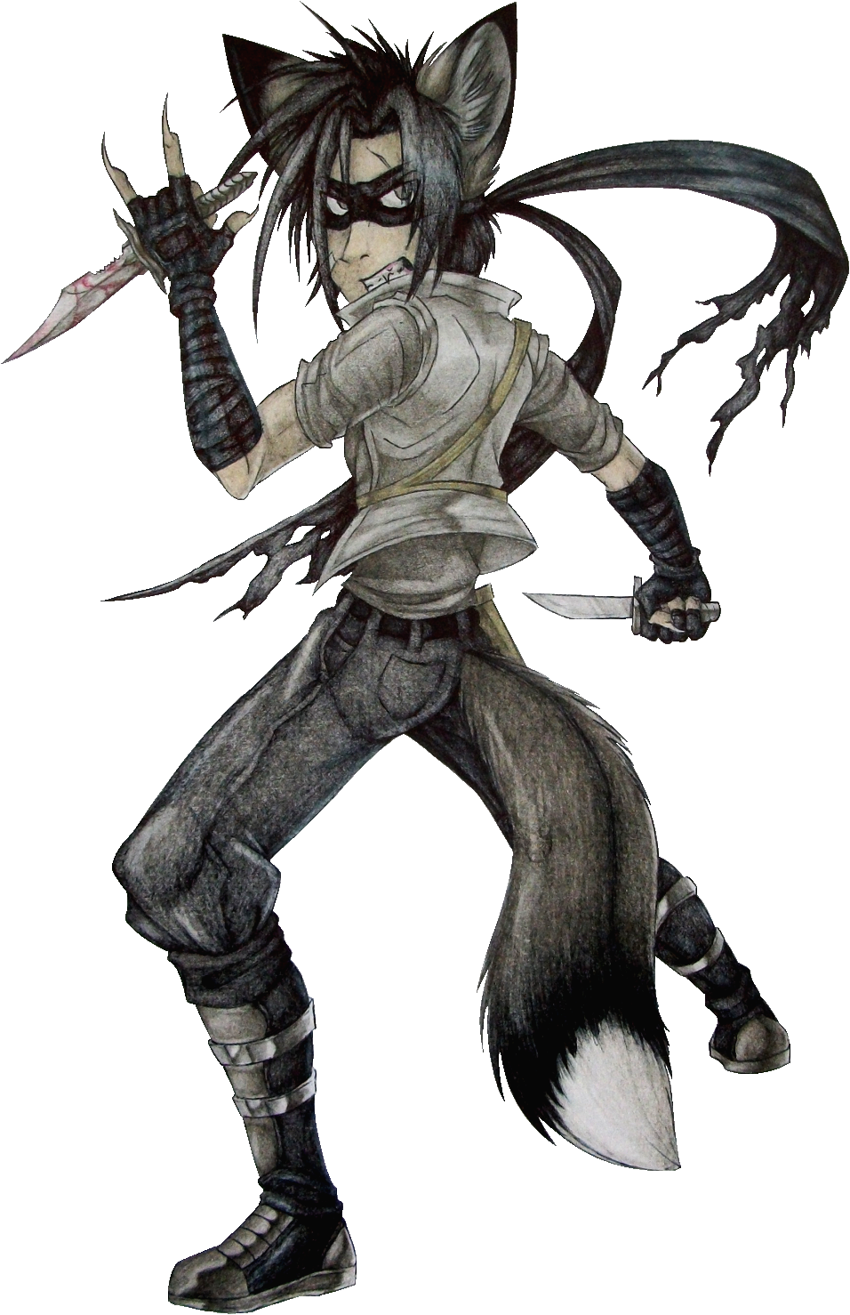 Raiden Silverfox - Drawing (956x1478), Png Download