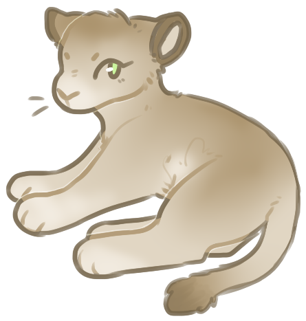 2op47ly - Lioness Chibi (500x500), Png Download