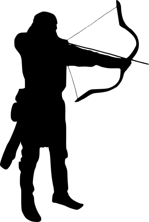 Free Png Archer Silhouette Png Images Transparent - Portable Network Graphics (480x714), Png Download