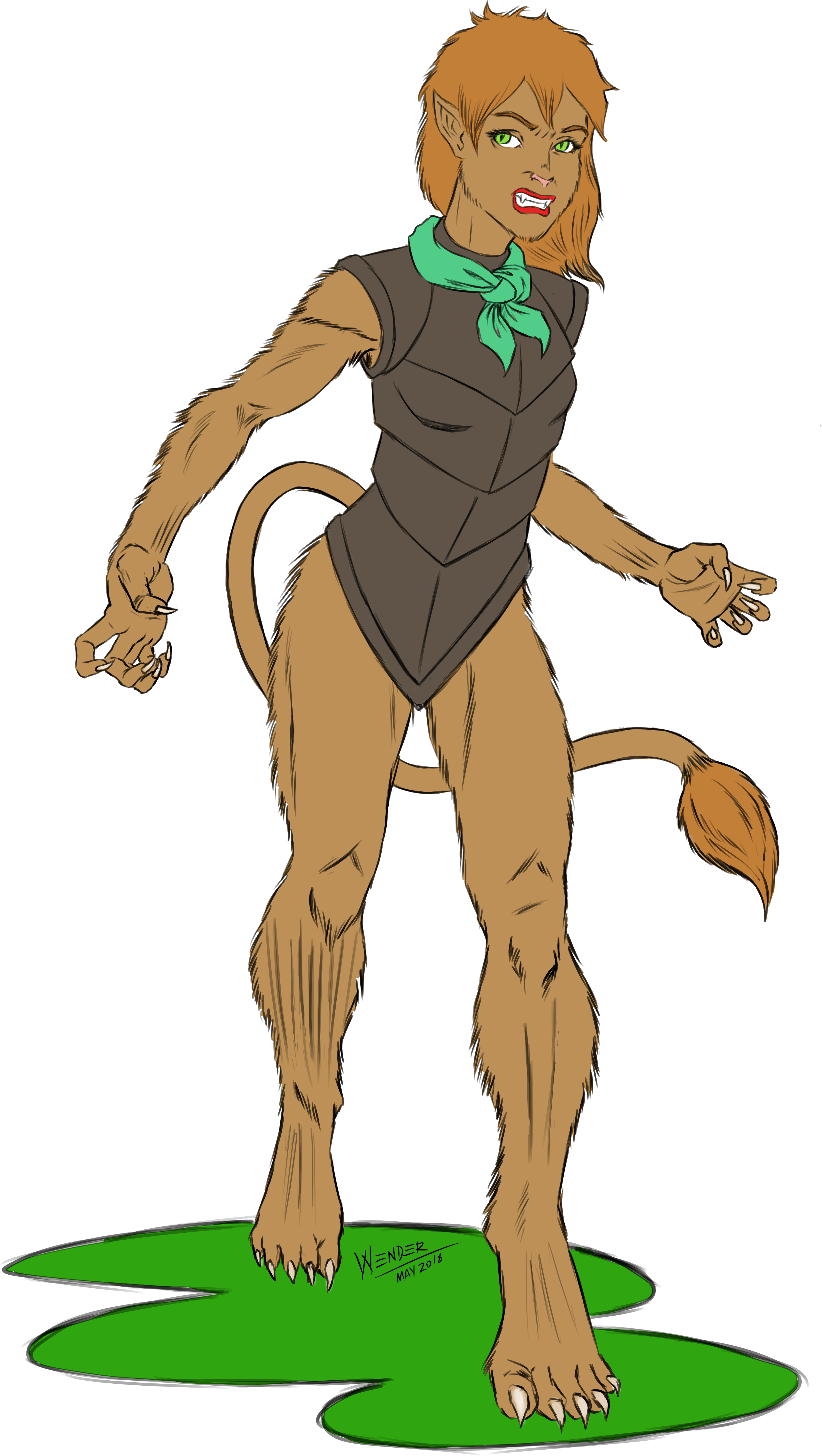 The Lioness Reborn - Cartoon (4092x5787), Png Download