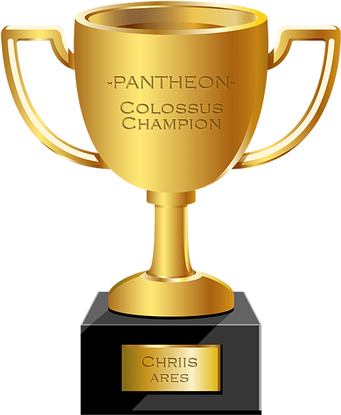 We Have A New Colossus Champion - Trophy Cup Clip Art (492x600), Png Download