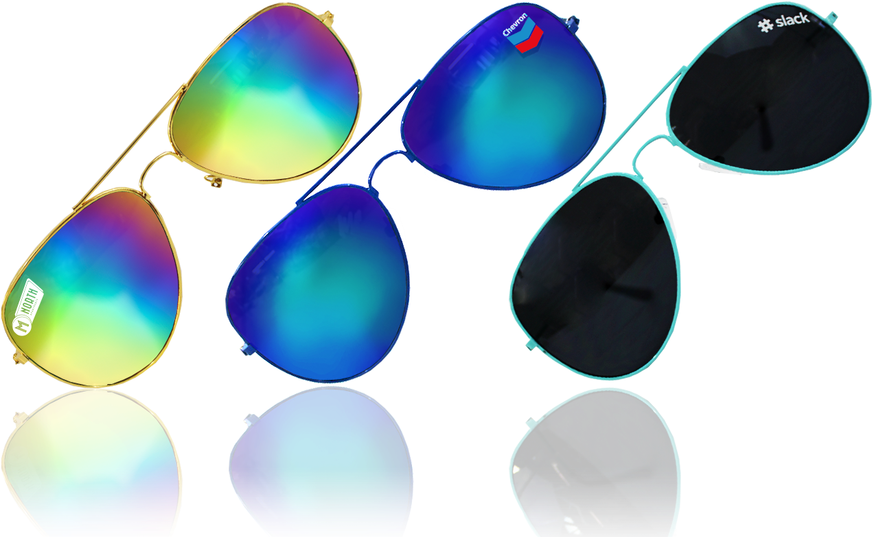 Aviators As Well As The Stem Of The Ear - Pantone Matched Metal Aviators (1295x817), Png Download