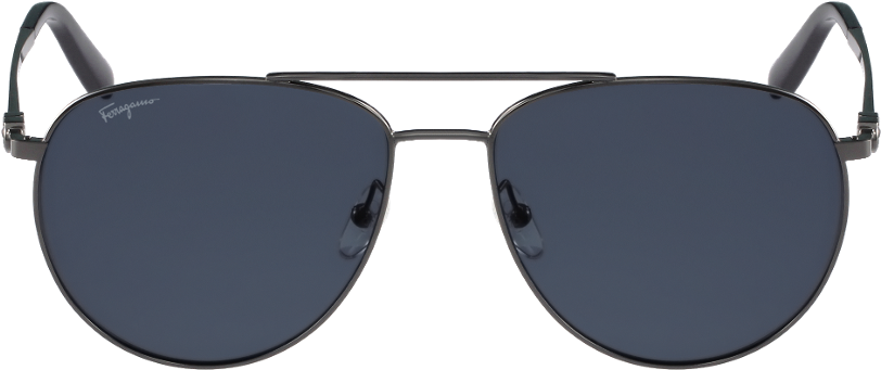 Aviators Png - Salvatore Ferragamo Sf 157s 015 Grey Women/men Sunglasses (1117x480), Png Download